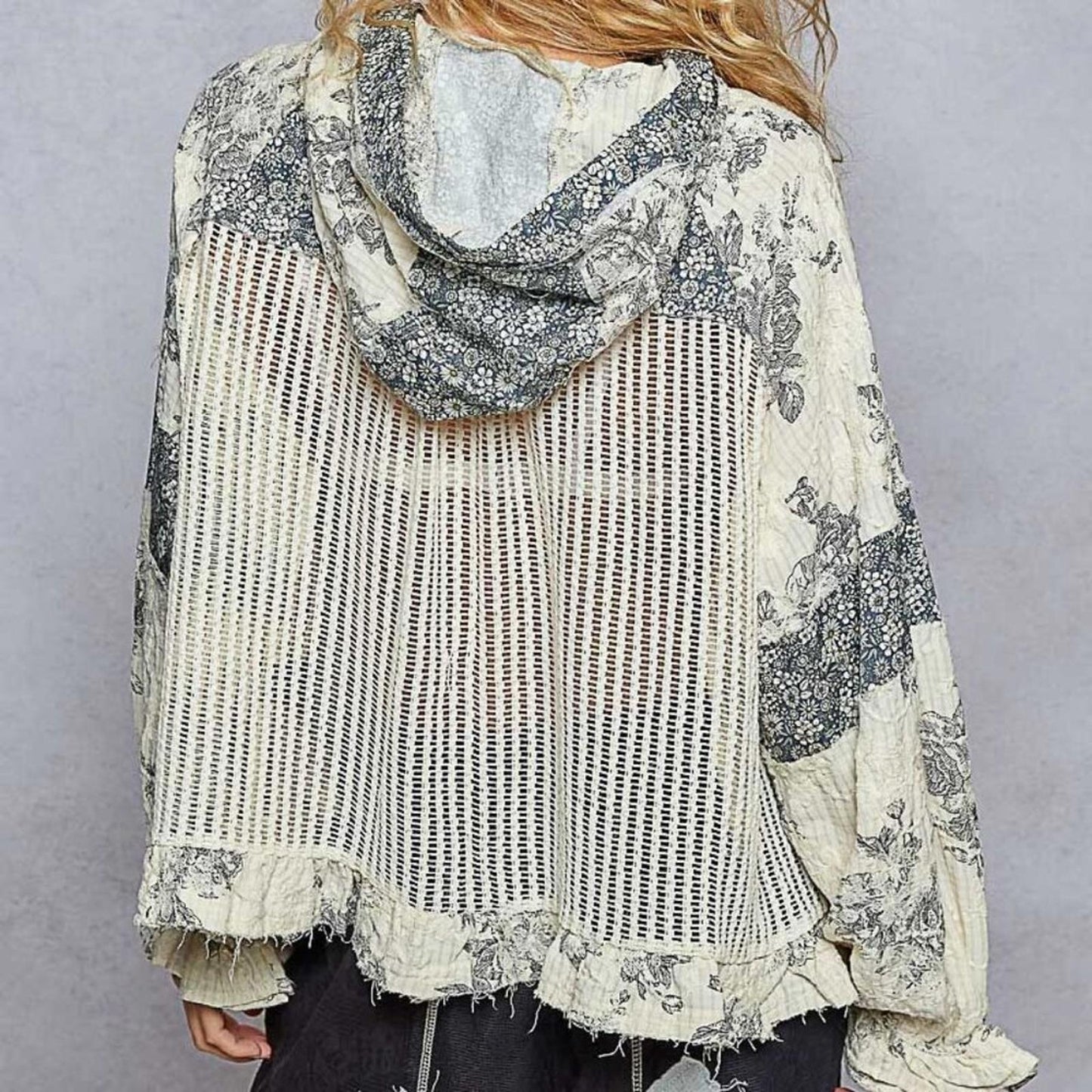 Dreamspell Hoodie Cream Floral
