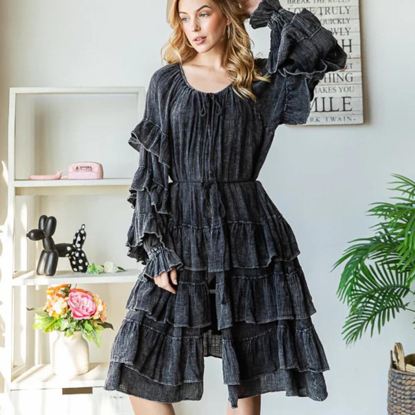Moonshadow Ruffle Duster Dress