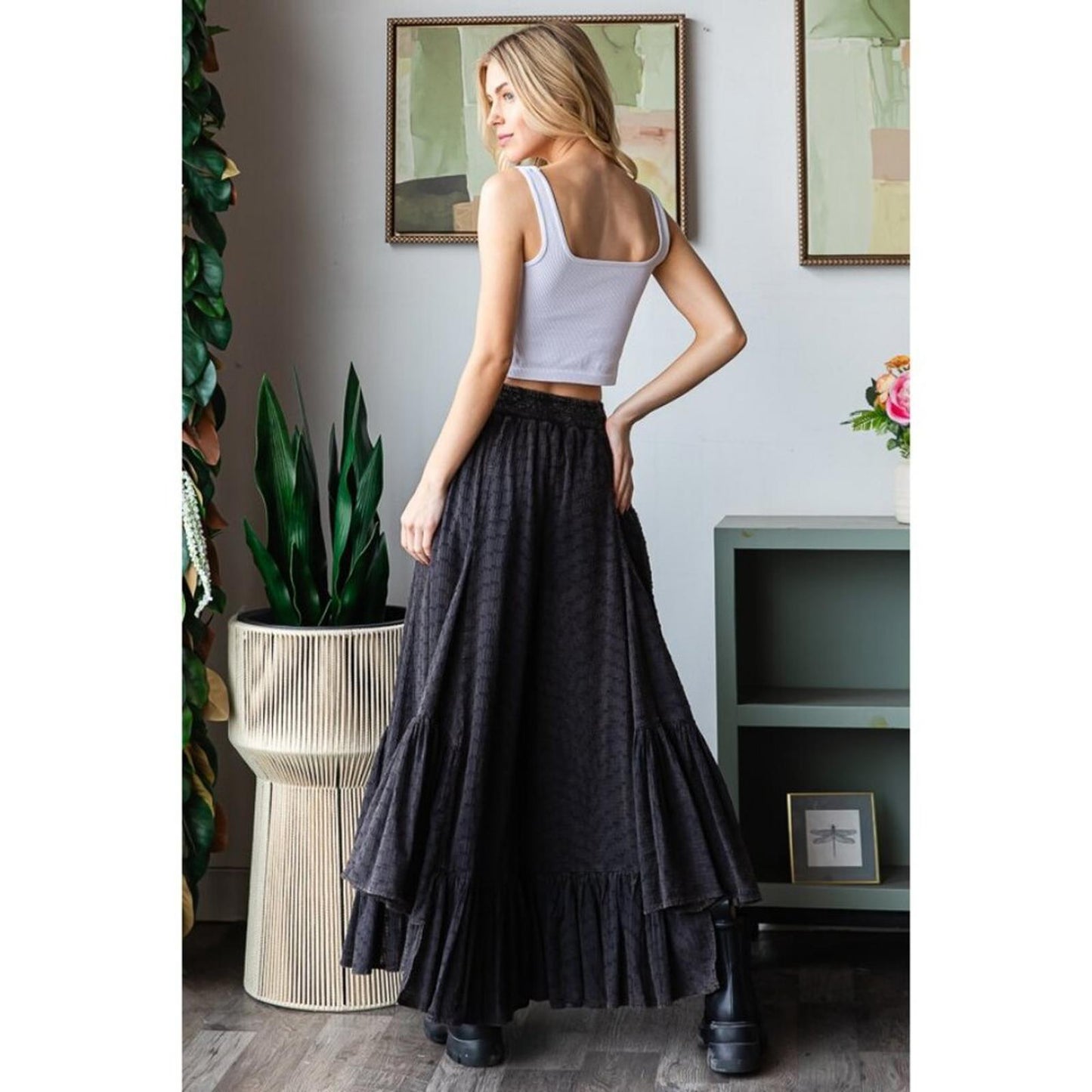 Midnight Ruffle Pants