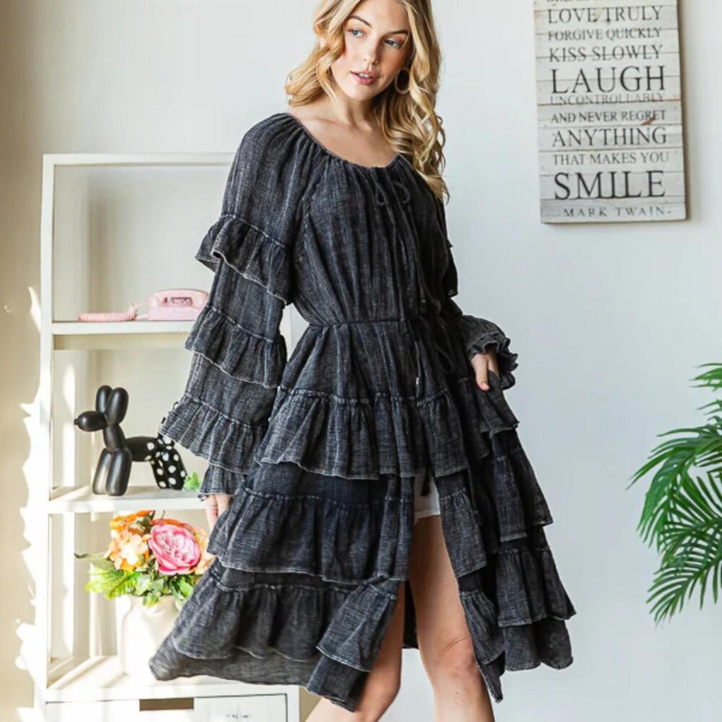 Moonshadow Ruffle Duster Dress