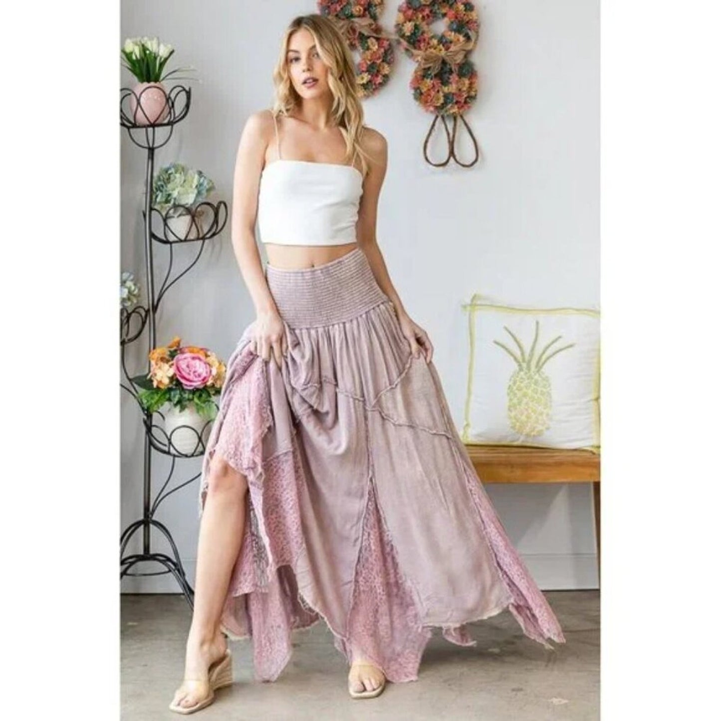 Wisteria Muse Maxi Skirt